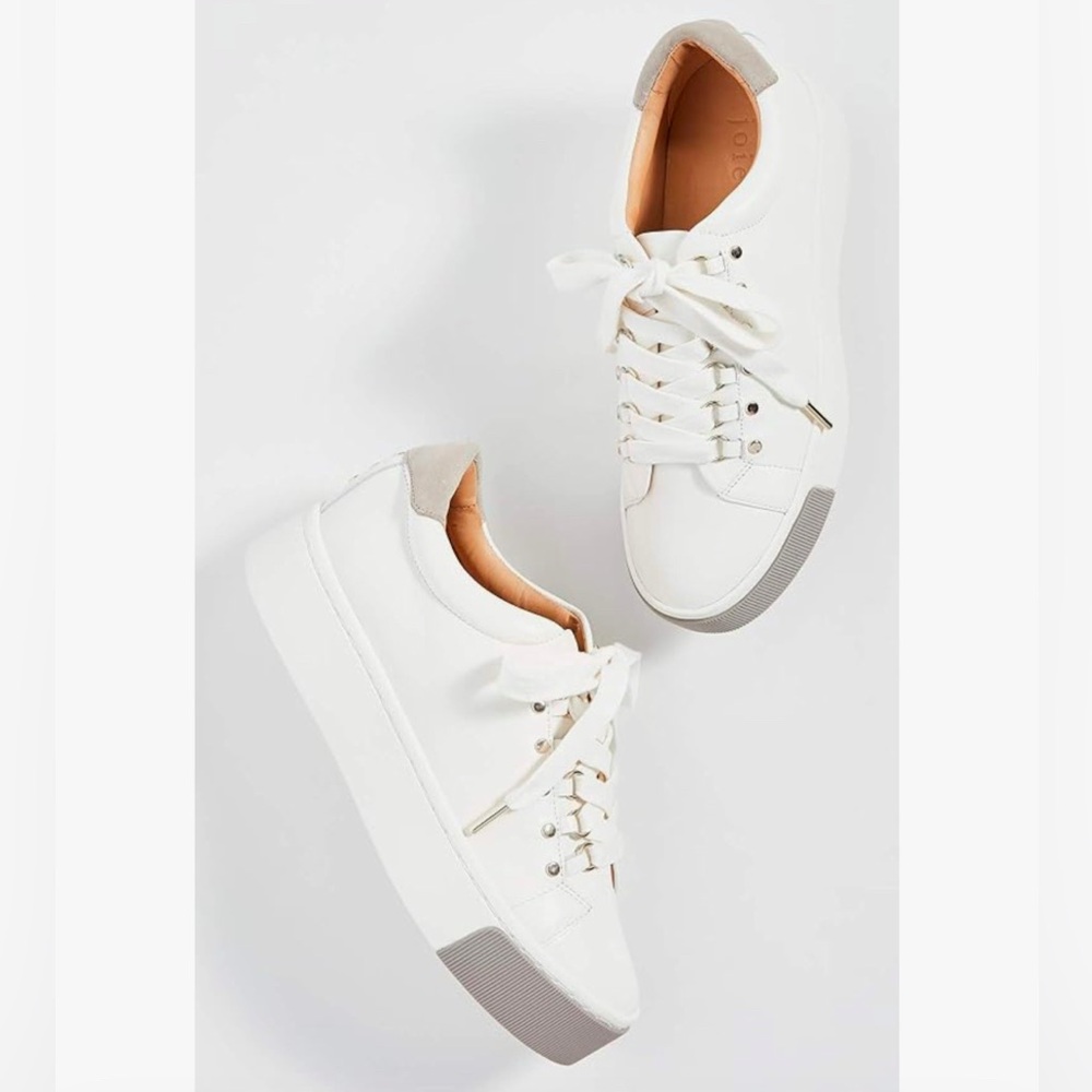 Joie Handan White & Grey Platform Sneaker - EU 37 (US 7)